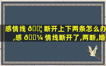 感情线 🐦 断开上下两条怎么办,感 🐼 情线断开了,两断,婚姻能长久吗